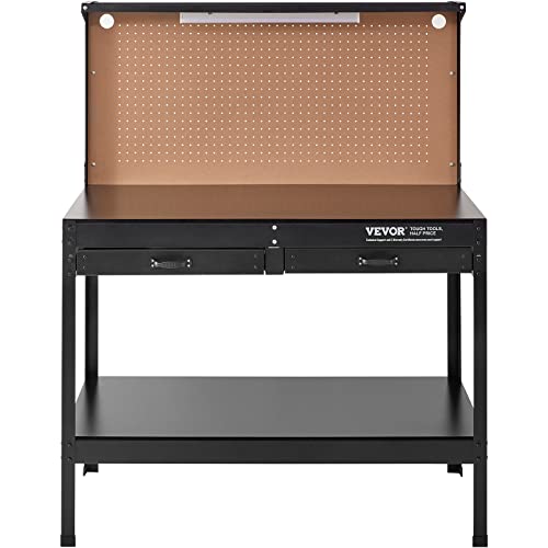 VEVOR Heavy Duty Garage Workbench with Power Ports