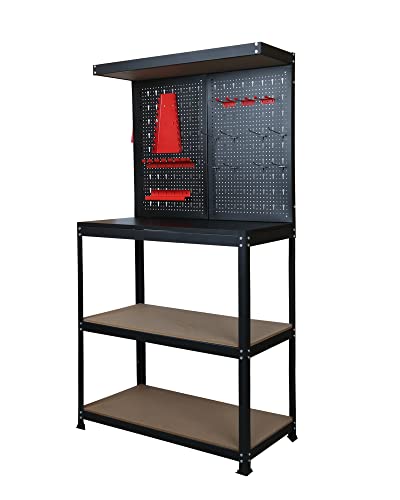 Multipurpose 31.5 inch Workbench with Peg Board