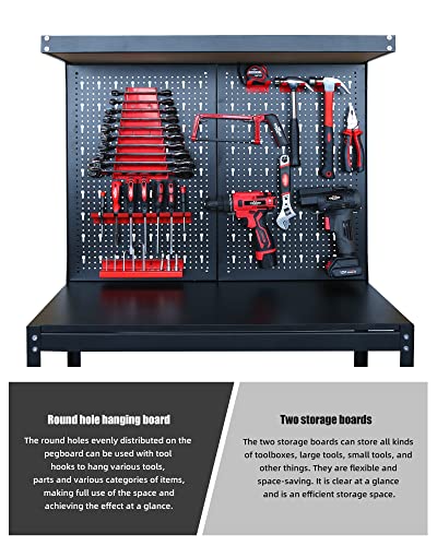 Multipurpose 31.5 inch Workbench with Peg Board