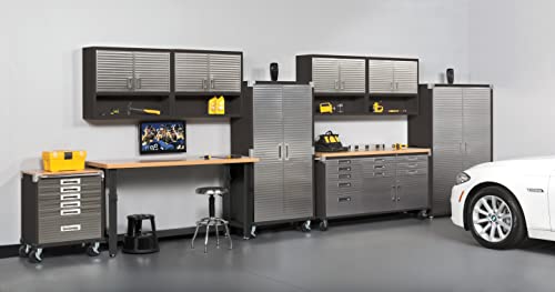 Heavy Duty Adjustable Workbench with Solid Wood Top