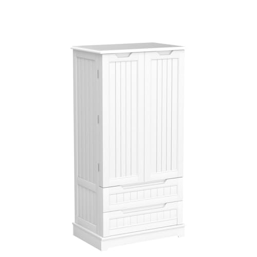 47" Kitchen Pantry Storage Cabinet with Drawers, White