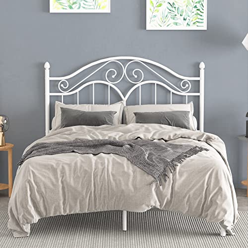 Vintage Headboard Metal Bed Frame with Storage Space