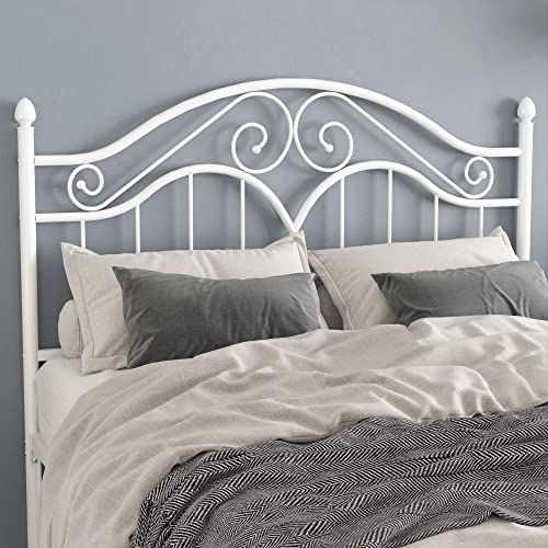 Vintage Headboard Metal Bed Frame with Storage Space