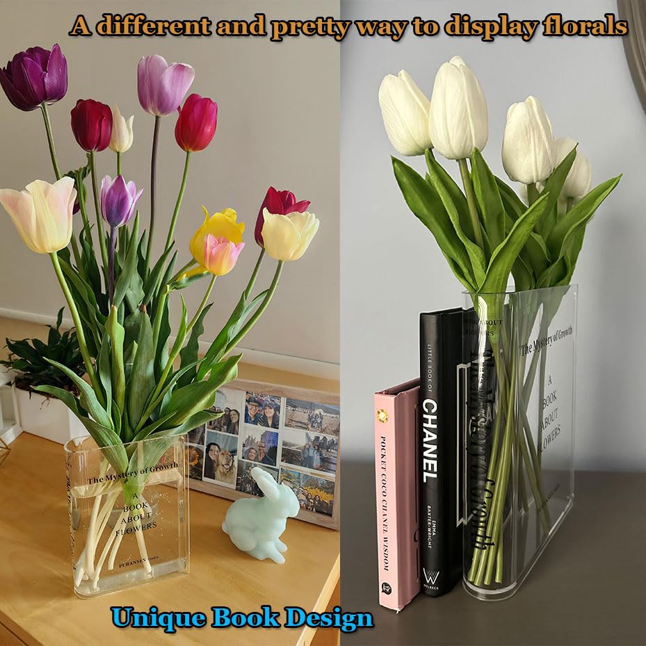 Cute Bookend Vase for Flowers - Unique Home Decor