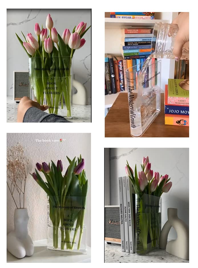 Cute Bookend Vase for Flowers - Unique Home Decor