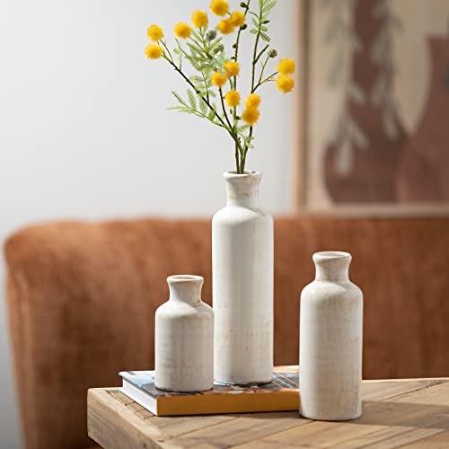 Sullivans White Ceramic Vase Set - Farmhouse Decor