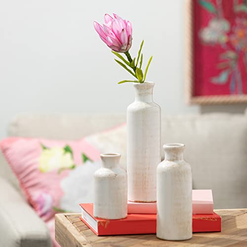 Sullivans White Ceramic Vase Set - Farmhouse Decor