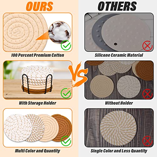 Mckanti Minimalist Drink Coaster Set, 8 Pcs, 4 Colors