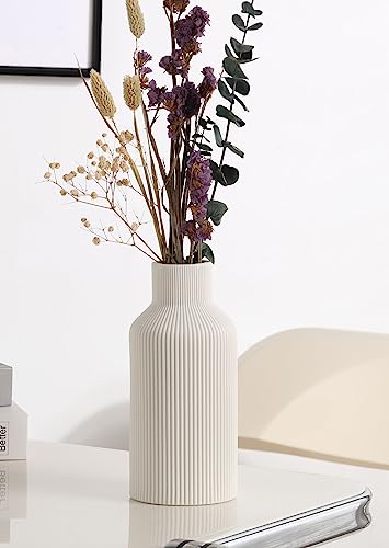Minimalist White Ceramic Vase for Home Decor Ideas