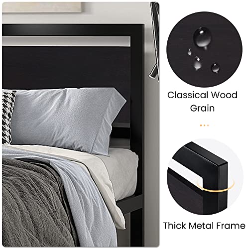 Modern Queen Bed Frame with Strong Metal Support
