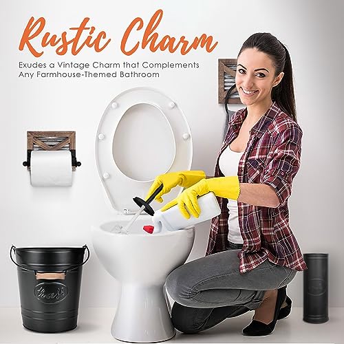 Autumn Alley Farmhouse Bathroom Set - Rustic Black Décor