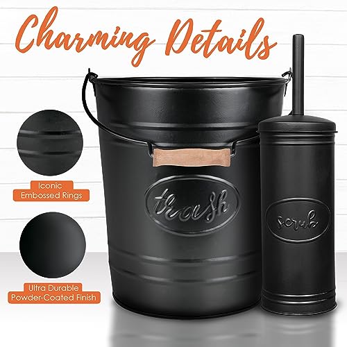 Autumn Alley Farmhouse Bathroom Set - Rustic Black Décor