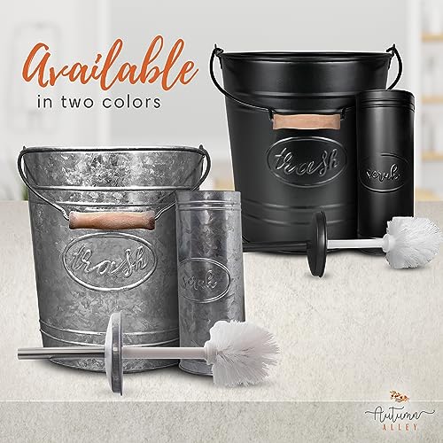 Autumn Alley Farmhouse Bathroom Set - Rustic Black Décor