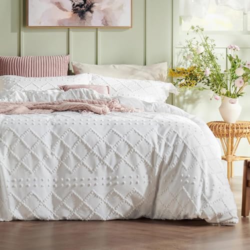 Boho Queen Duvet Cover Set - Shabby Chic Embroidered