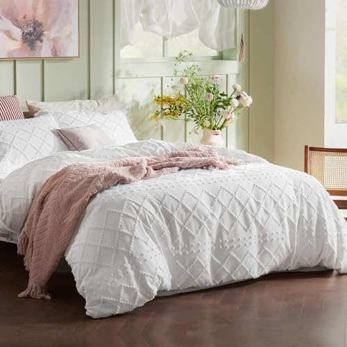 Boho Queen Duvet Cover Set - Shabby Chic Embroidered