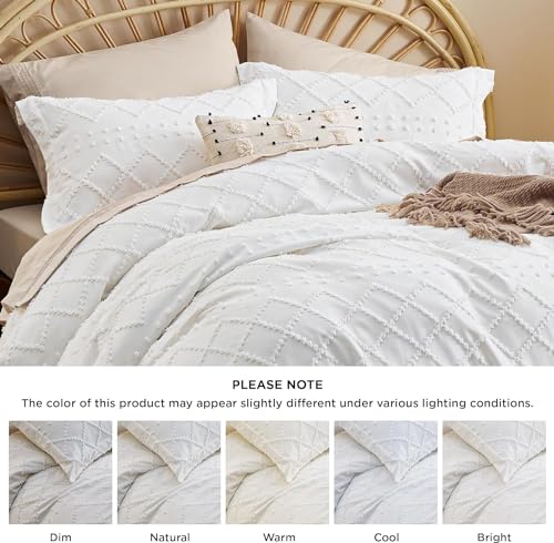 Boho Queen Duvet Cover Set - Shabby Chic Embroidered