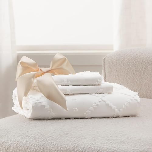 Boho Queen Duvet Cover Set - Shabby Chic Embroidered
