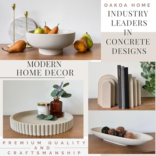 Modern Concrete Fruit Bowl for Kitchen and Entryway