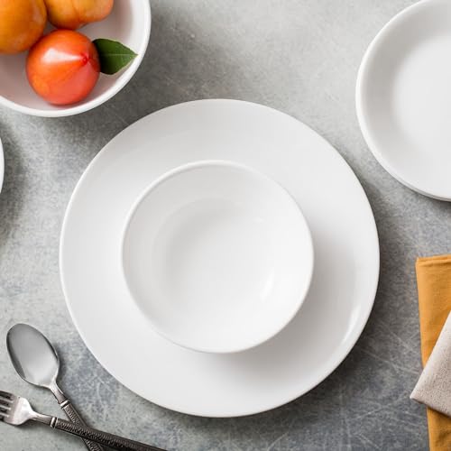 18-Piece Lightweight Corelle Dinnerware Set, Winter Frost White
