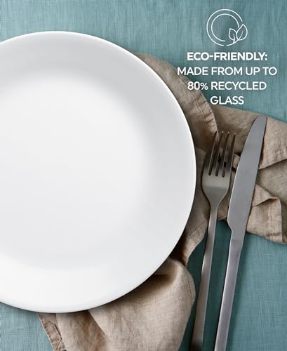 18-Piece Lightweight Corelle Dinnerware Set, Winter Frost White