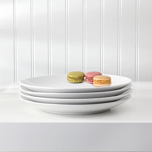 Classic White Porcelain Dinnerware and Serveware Set for 4