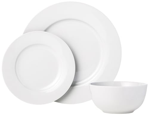White 18-Piece Kitchen Dinnerware Set for 6 People