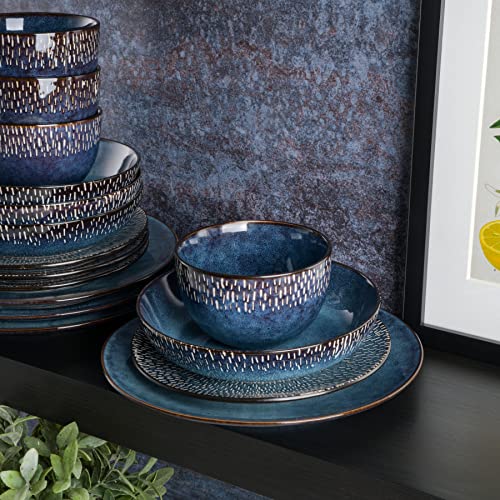 Gibson Elite Matisse Cobalt Blue Dinnerware Set (16pcs)