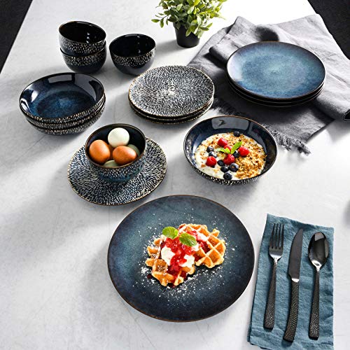 Gibson Elite Matisse Cobalt Blue Dinnerware Set (16pcs)