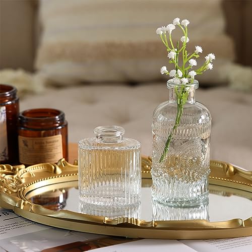 Vintage Glass Bud Vases for Wedding Home Decor
