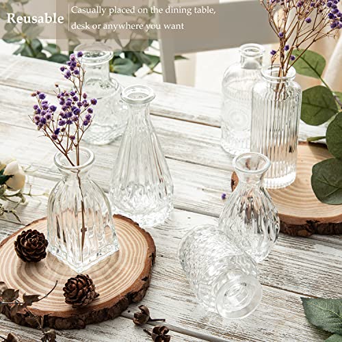 Set of 25 Vintage Glass Bud Vases for Home
