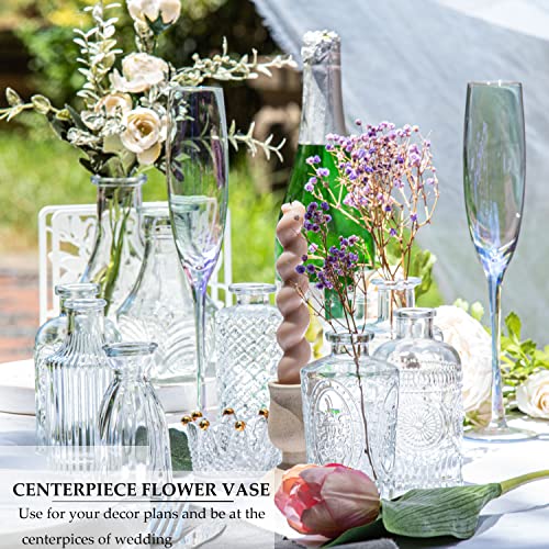 Set of 25 Vintage Glass Bud Vases for Home