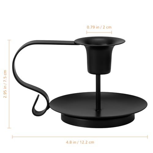 Black Candlestick Holders, Set of 2 Candle Holders