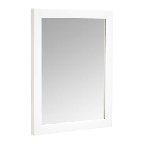 White Rectangular Wall Mount Mirror - 16" x 20