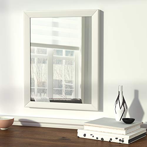 White Rectangular Wall Mount Mirror - 16" x 20