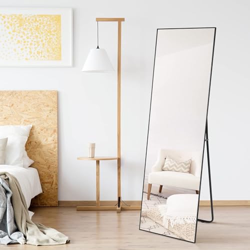 Large Full Length Mirror with Stand and Wall Mount