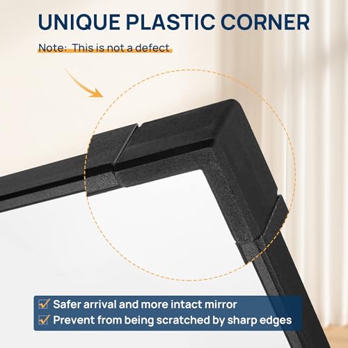Large Full Length Mirror with Stand and Wall Mount