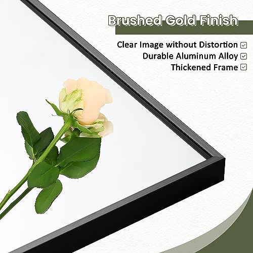 NicBex Black Aluminum Floor Mirror, 56"x19" for Home