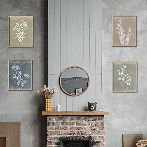 Botanical Print Wall Art Set for Rustic Farmhouse