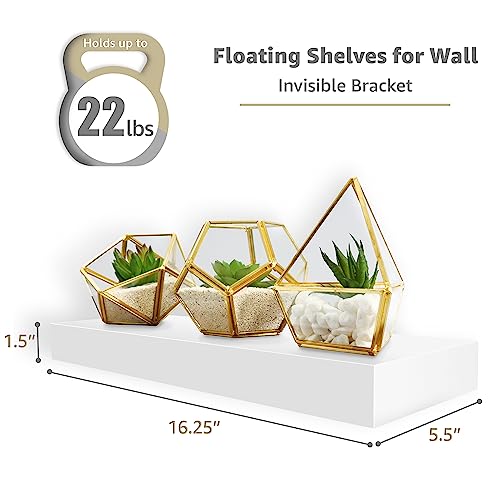 Sorbus White Floating Shelves Set for Home Decor