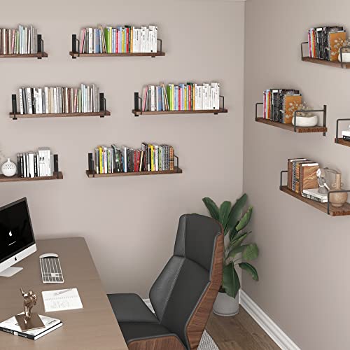 Rustic Wood Wall Shelves Set of 3