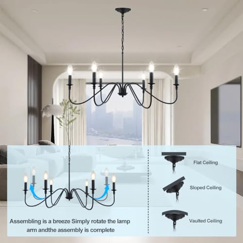 Contemporary Black Chandelier for Elegant Home Décor