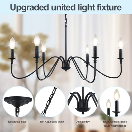 Contemporary Black Chandelier for Elegant Home Décor