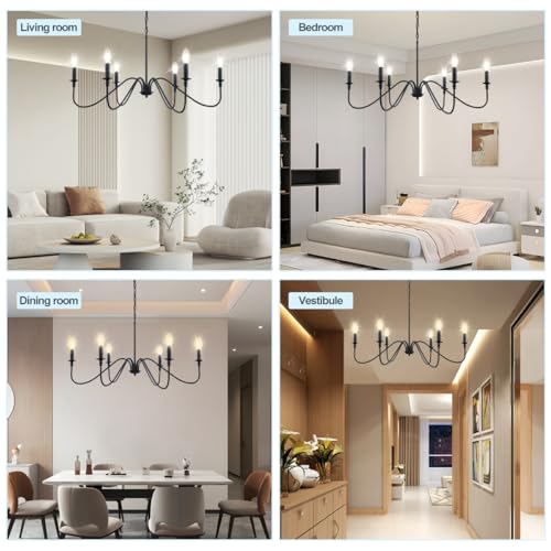 Contemporary Black Chandelier for Elegant Home Décor