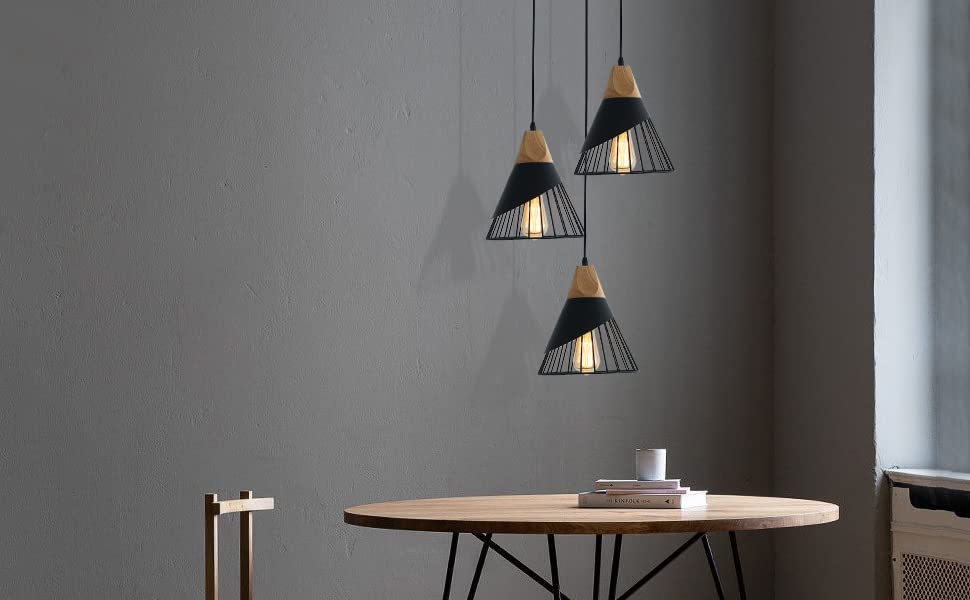Adjustable Modern Black Pendant Light for Multiple Rooms