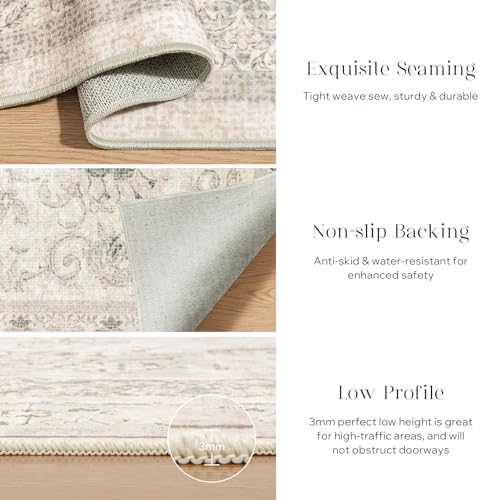 Boho Washable Non-Slip Runner Rug for Home Decor