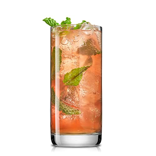 JoyJolt Faye 13oz Highball Glasses, 6 pc Glass Set
