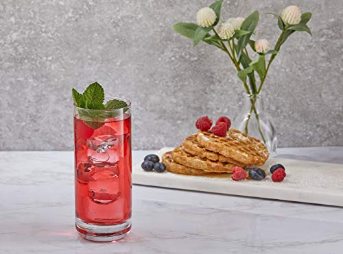 JoyJolt Faye 13oz Highball Glasses, 6 pc Glass Set