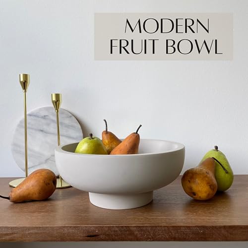 Modern Concrete Fruit Bowl for Kitchen and Entryway
