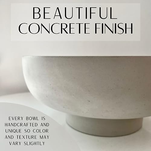 Modern Concrete Fruit Bowl for Kitchen and Entryway