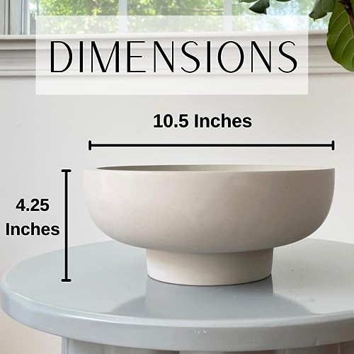 Modern Concrete Fruit Bowl for Kitchen and Entryway